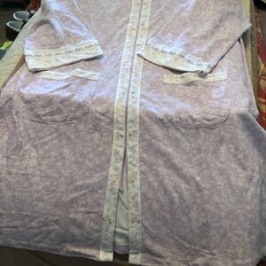 Aria Lavender Floral Cotton Robe
